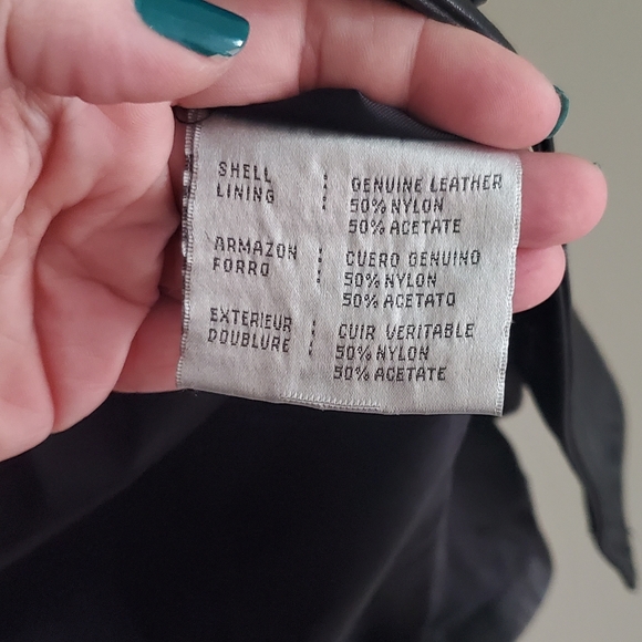 Nine West Genuine Leather Jacket with Belted Waist - Picture 4 of 4